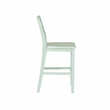 Pemberly Row Sturdy Lattice Back Counter Stool in Crisp Mint Green Finish