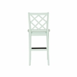 Pemberly Row Sturdy Lattice Back Counter Stool in Crisp Mint Green Finish