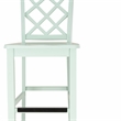 Pemberly Row Sturdy Lattice Back Counter Stool in Crisp Mint Green Finish