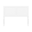 Pemberly Row Contemporary Full Solid Wood Headboard in White