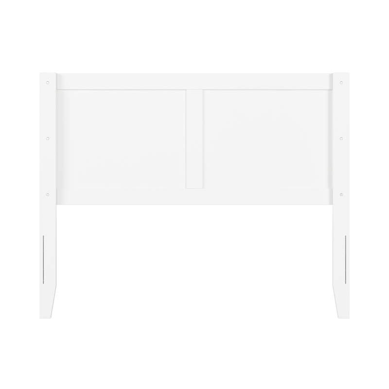 Pemberly Row Contemporary Full Solid Wood Headboard in White