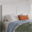 Pemberly Row Contemporary Full Solid Wood Headboard in White