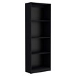 Pemberly Row Modern 3 Piece Living Room Set Black Engineered Wood