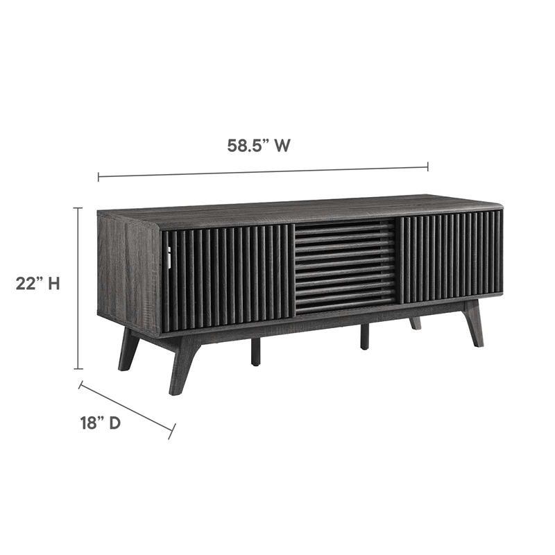 Pemberly Row Modern Wood TV Stand for TVs up to 65
