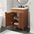Pemberley Row Wood White/Walnut Bathroom Vanity Rectangular Hinged Doors 23