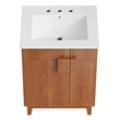 Pemberley Row Wood White/Walnut Bathroom Vanity Rectangular Hinged Doors 23