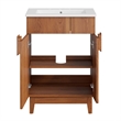 Pemberley Row Wood White/Walnut Bathroom Vanity Rectangular Hinged Doors 23