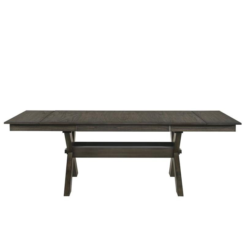 Pemberley Row Solid Wood Rustic Brown Dining Table Rectangular 94.69