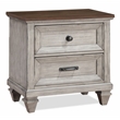Pemberly Row 2-Drawer Solid Wood Nightstand in Vintage Cream