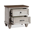 Pemberly Row 2-Drawer Solid Wood Nightstand in Vintage Cream