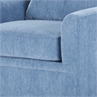 Pemberly Row Fabric Sofa with 4 Accent Pillows in Blue Slate