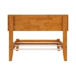 Pemberly Row Contemporary Twin Solid Wood Foundation Bed in Light Toffee