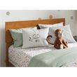 Pemberly Row Contemporary Twin Solid Wood Foundation Bed in Light Toffee