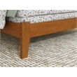 Pemberly Row Contemporary Twin Solid Wood Foundation Bed in Light Toffee