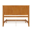 Pemberly Row Queen Solid Wood Foundation Bed in Light Toffee