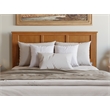 Pemberly Row Queen Solid Wood Foundation Bed in Light Toffee