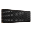 Pemberly Row Weave Wall-Mount Vegan Leather King Headboard in Walnut Black