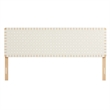 Pemberly Row Weave Vegan Leather King Headboard in Natural Beige