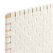 Pemberly Row Weave Vegan Leather King Headboard in Natural Beige