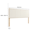 Pemberly Row Weave Vegan Leather King Headboard in Natural Beige