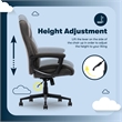 Pemberly Row Office Ergonomic Computer Chair Lumber Support Brown