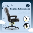 Pemberly Row Office Ergonomic Computer Chair Lumber Support Brown