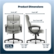 Pemberly Row Executive Office Chair Ergonomic with Cognac Bonded Leather