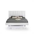 Pemberly Row Contemporary Wood Queen Panel Bed in White Finish