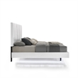 Pemberly Row Contemporary Wood Queen Panel Bed in White Finish