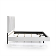 Pemberly Row Contemporary Wood Queen Panel Bed in White Finish