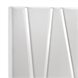 Pemberly Row Contemporary Wood Queen Panel Bed in White Finish