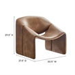 Pemberly Row Modern / Contemporary Fabric Accent Chair in Brown
