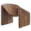 Pemberly Row Modern / Contemporary Fabric Accent Chair in Brown
