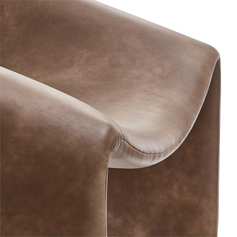 Pemberly Row Modern / Contemporary Fabric Accent Chair in Brown