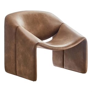 Pemberly Row Modern / Contemporary Fabric Accent Chair in Brown