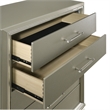 Pemberly Row Contemporary Wood 5-Drawer Chest in Silver Gray