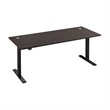 Pemberly Row 72W Adjustable Standing Desk in Storm Gray - Engineered Wood