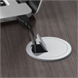 Pemberly Row 72W Adjustable Standing Desk in Storm Gray - Engineered Wood