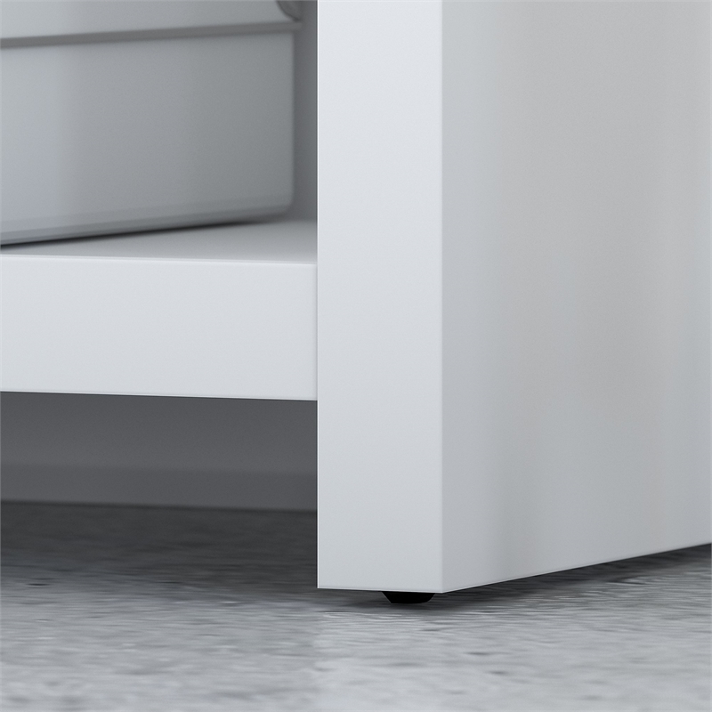 Pemberly Row 56W Craft Table in Pure White - Engineered Wood