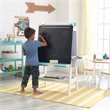 Pemberly Row Create and Play 9 Piece Multicolored Wooden Art Easel
