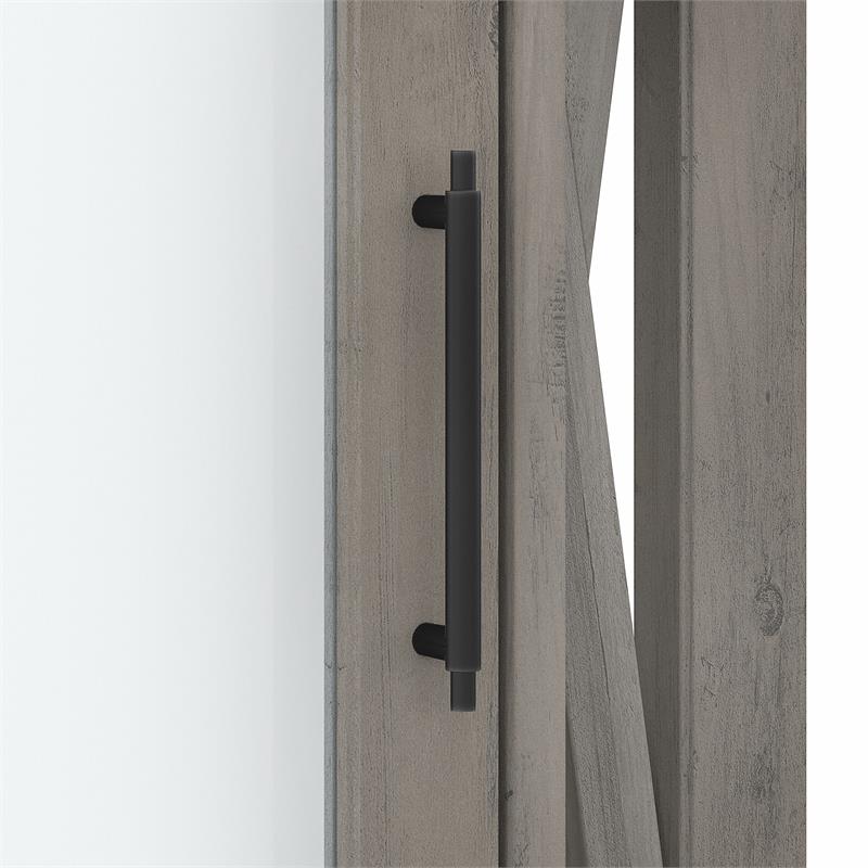 Pemberly Row Bathroom Medicine Cabinet with Mirror in Gray - Engineered Wood