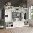 Pemberly Row Full Entryway Storage Set with Doors in White Ash - Engineered Wood