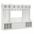 Pemberly Row Full Entryway Storage Set with Doors in White Ash - Engineered Wood