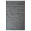 Pemberly Row Modern 5' x 8' Solid Dark Gray Hand Loomed Area Rug
