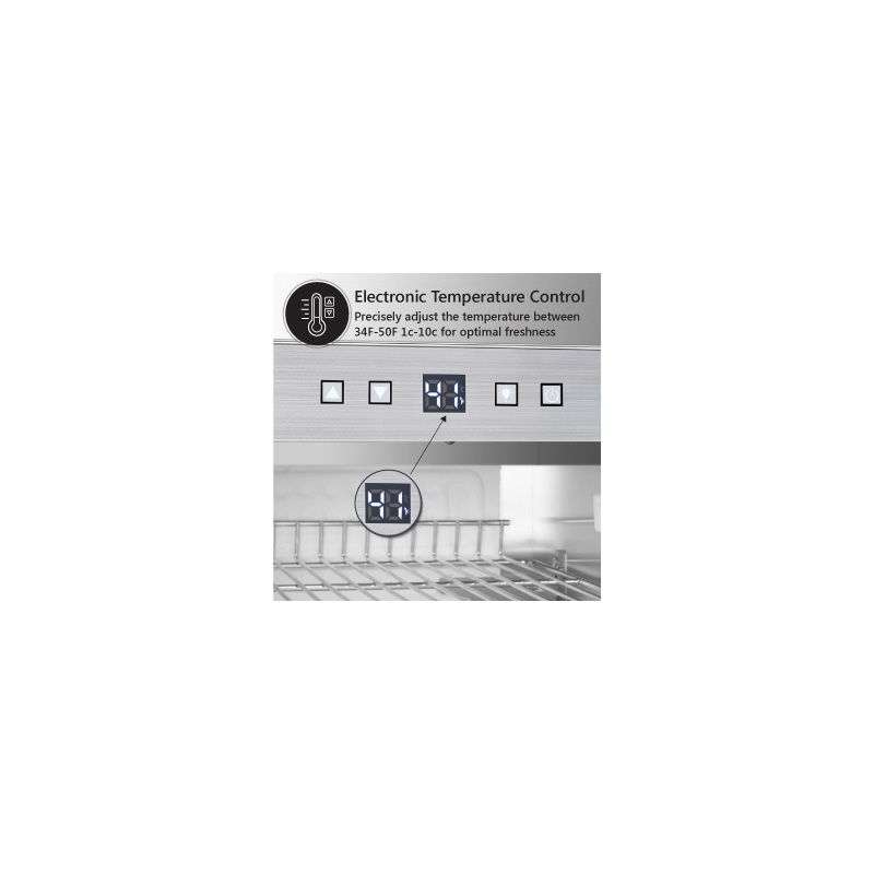 Pemberly Row Modern LED Display Outdoor Refrigerator in White