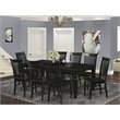 Pemberly Row Modern 9-piece Traditional Wood Dining Set in Black