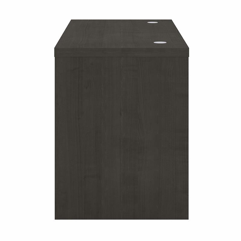 Pemberly Row 60W Credenza Desk in Charcoal Maple - Engineered Wood
