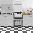 Pemberly Row 30x24 Heavy Duty 16-Gauge Stainless Steel Equipment Stand in Silver