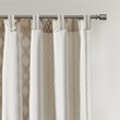 Pemberly Row Cotton Printed Window Panel with Chenille Stripe in Ivory