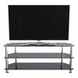 Pemberly Row Steel and Glass TV Stand for up to 60